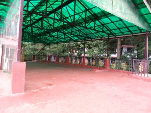 The covered portion of the terrace for sun-sensitive people