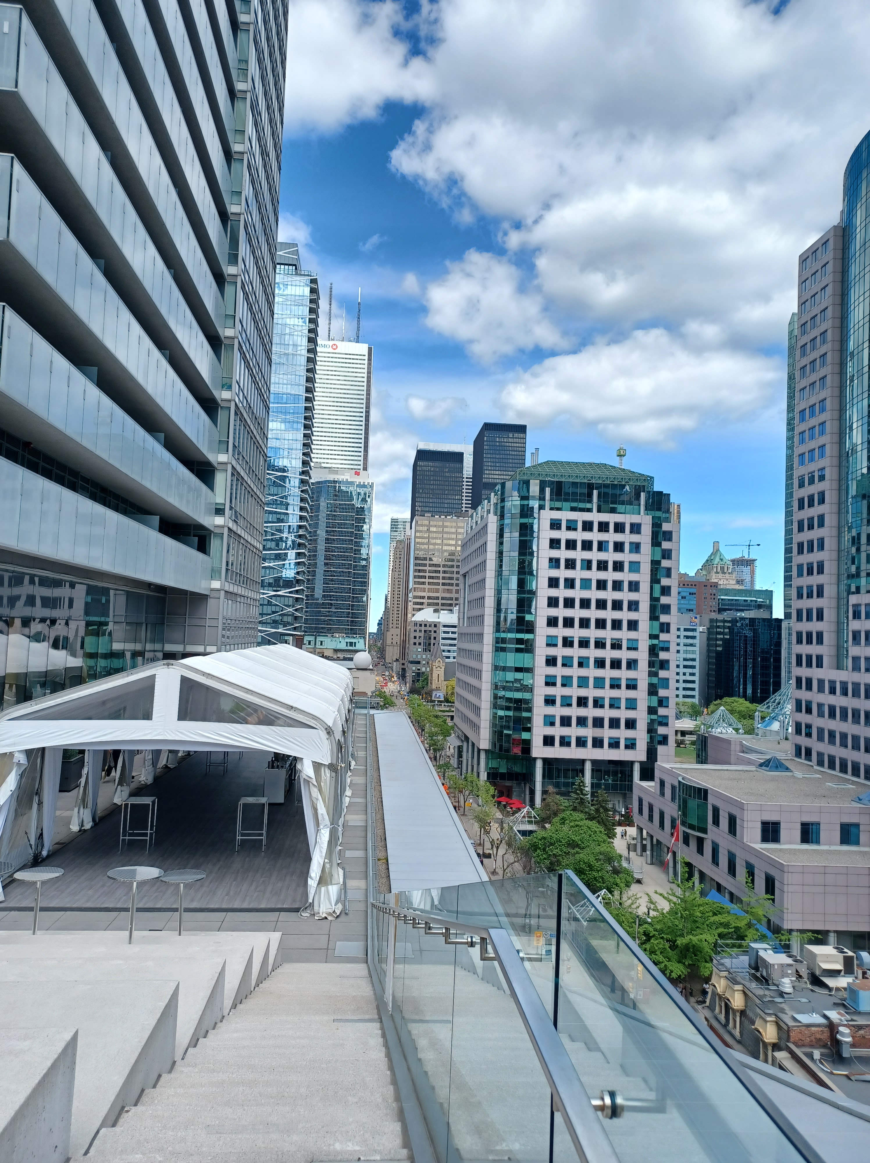 The multi-level balcony of the Lightbox